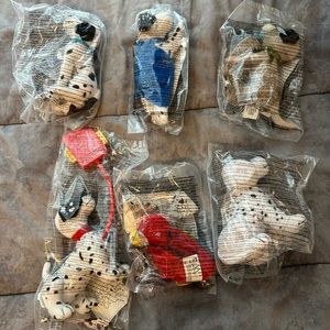 NWT 2001 Disney McDonald’s 102 Dalmatians plush Happy Meal Toys set of 6